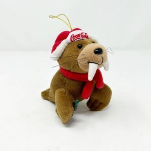 Coca Cola Walrus Coke Bottle Plush Christmas Tree Ornament Holiday